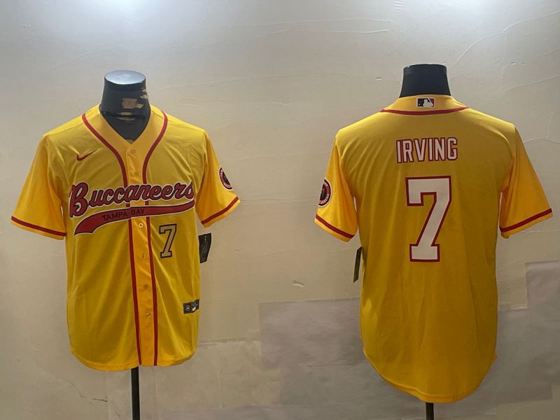 Men Tampa Bay Buccaneers #7 Irving Yellow Joint Name 2024 Nike Limited NFL Jersey style 2->tampa bay buccaneers->NFL Jersey